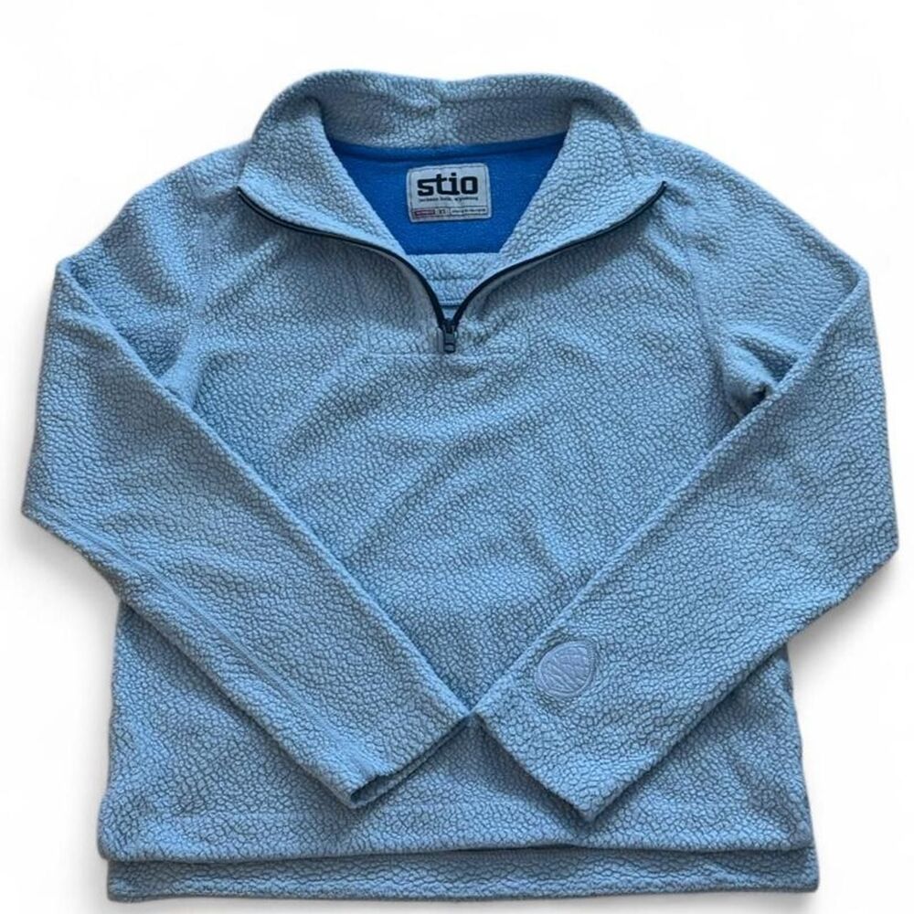 Stio Quarter Zip Fleece — Light Blue